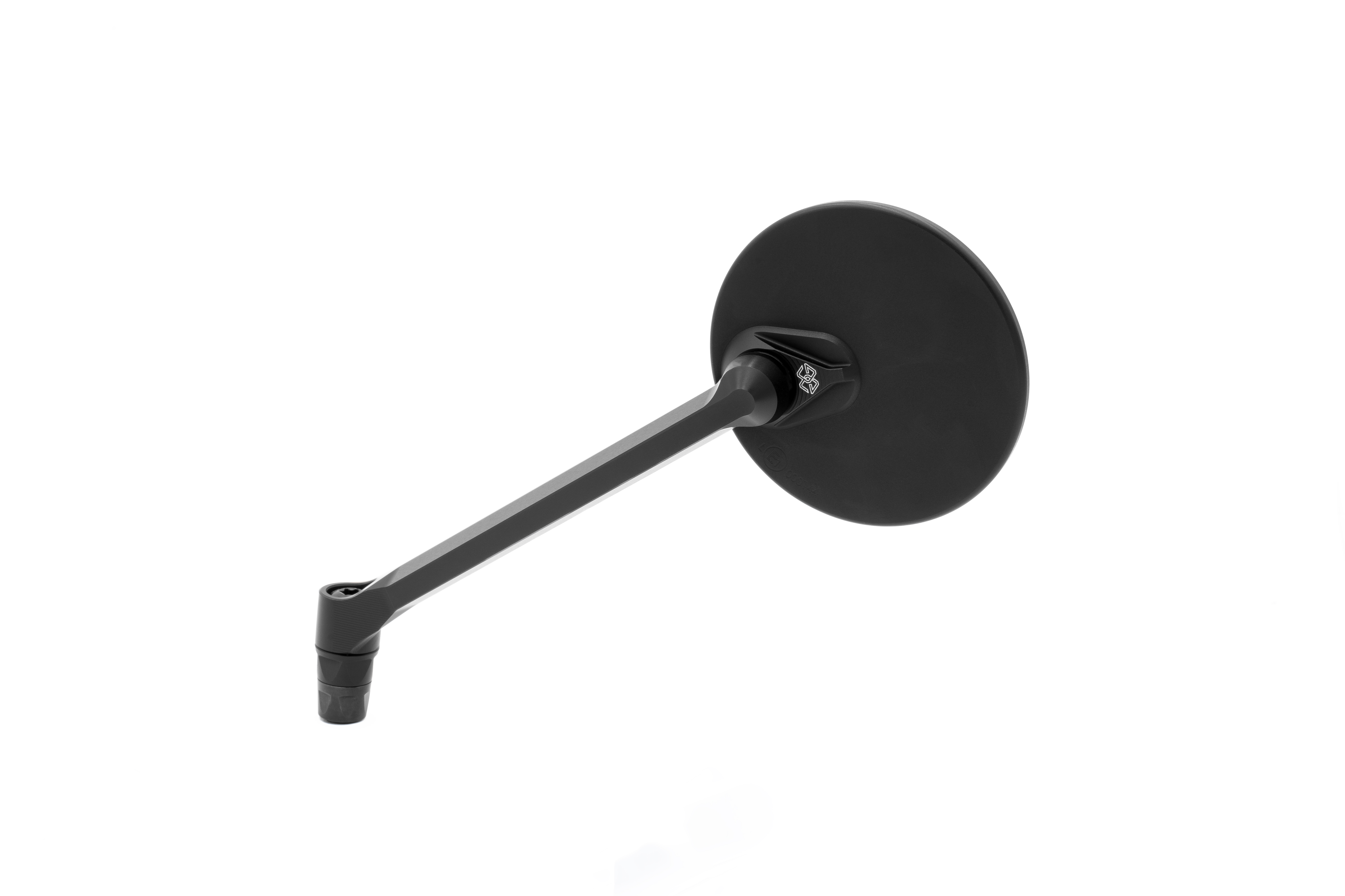 MOON Armaturenspiegel links rund schwarz matt