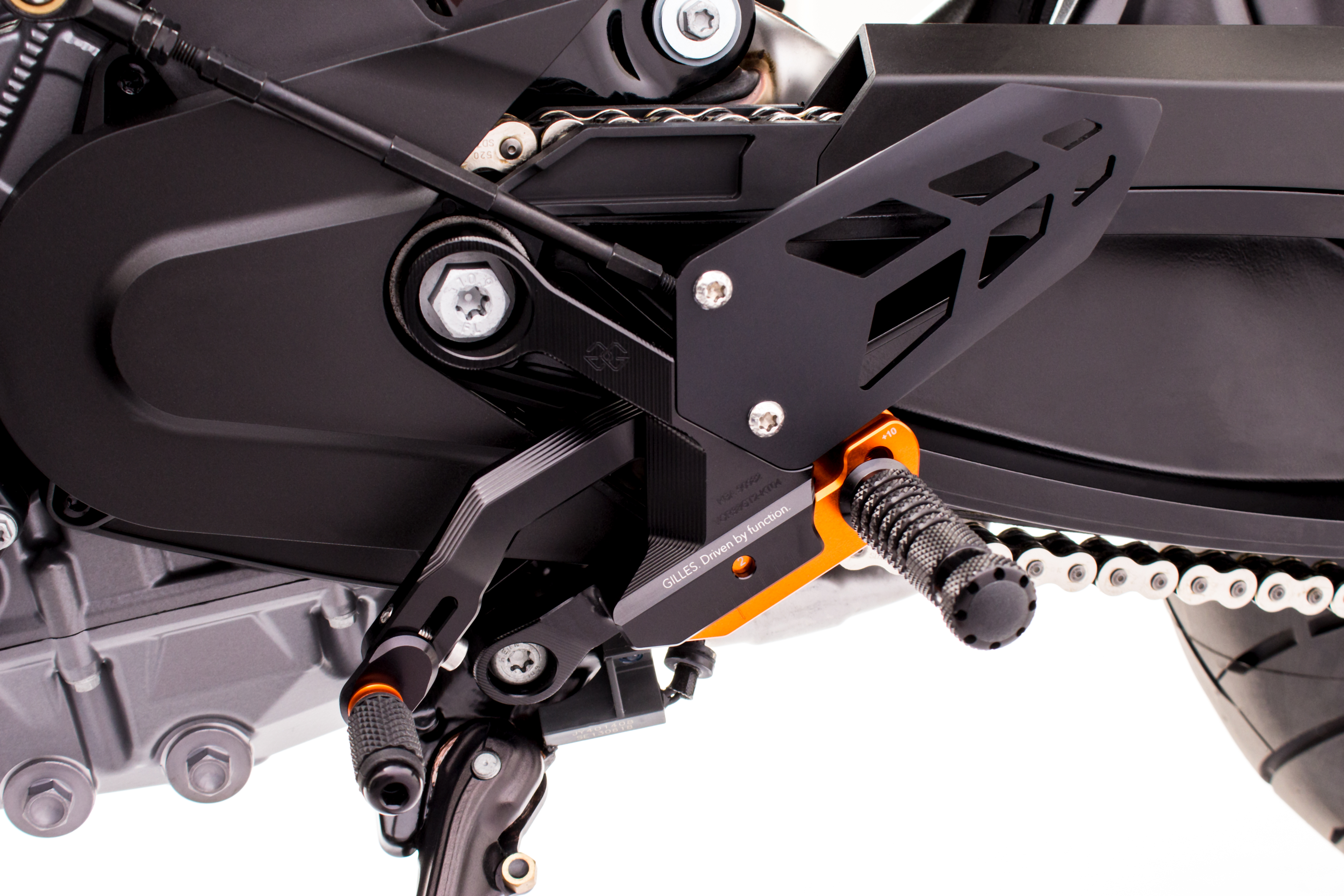Fußrastenanlage VCR38GT2, schwarz/orange