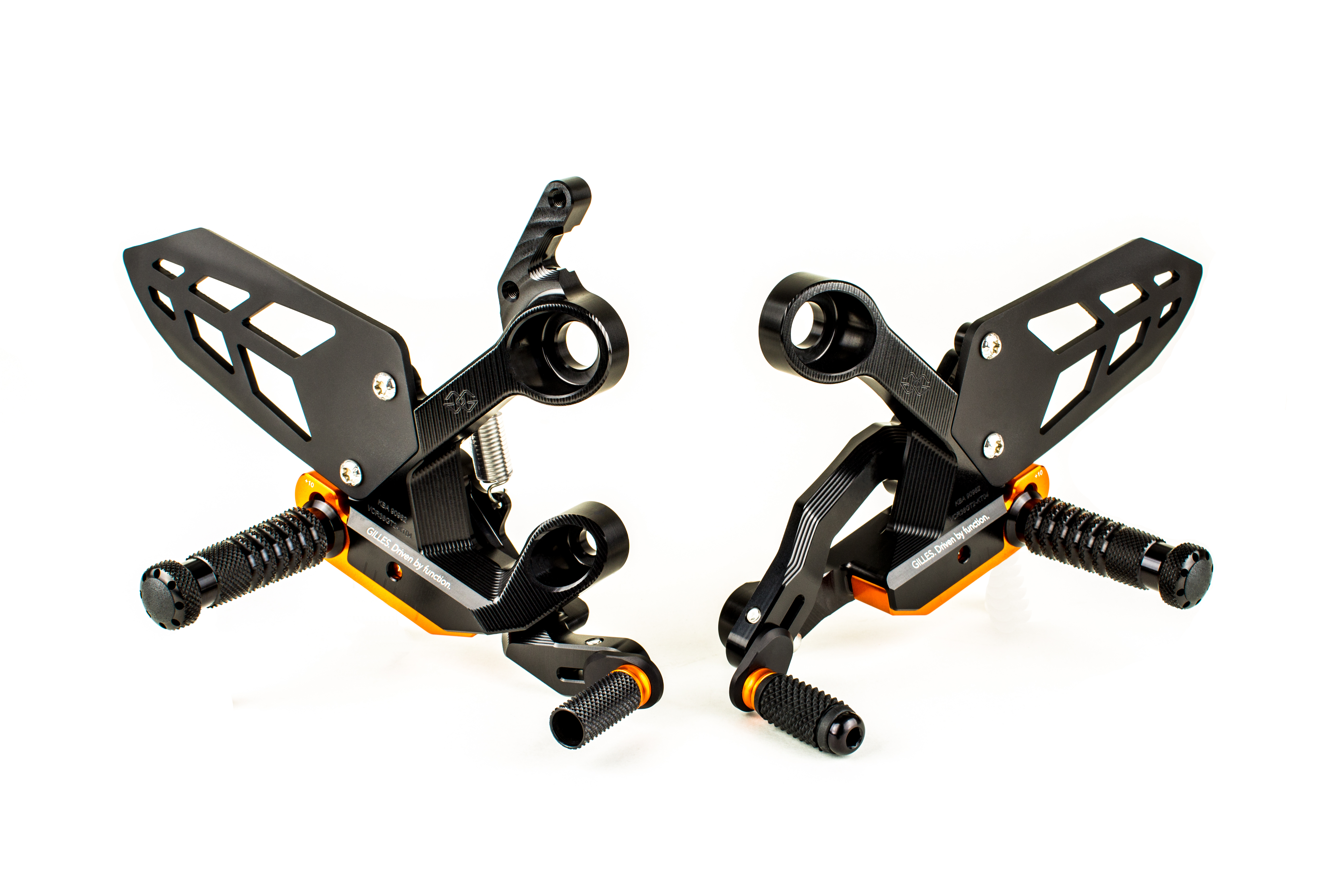 Fußrastenanlage VCR38GT2, schwarz/orange