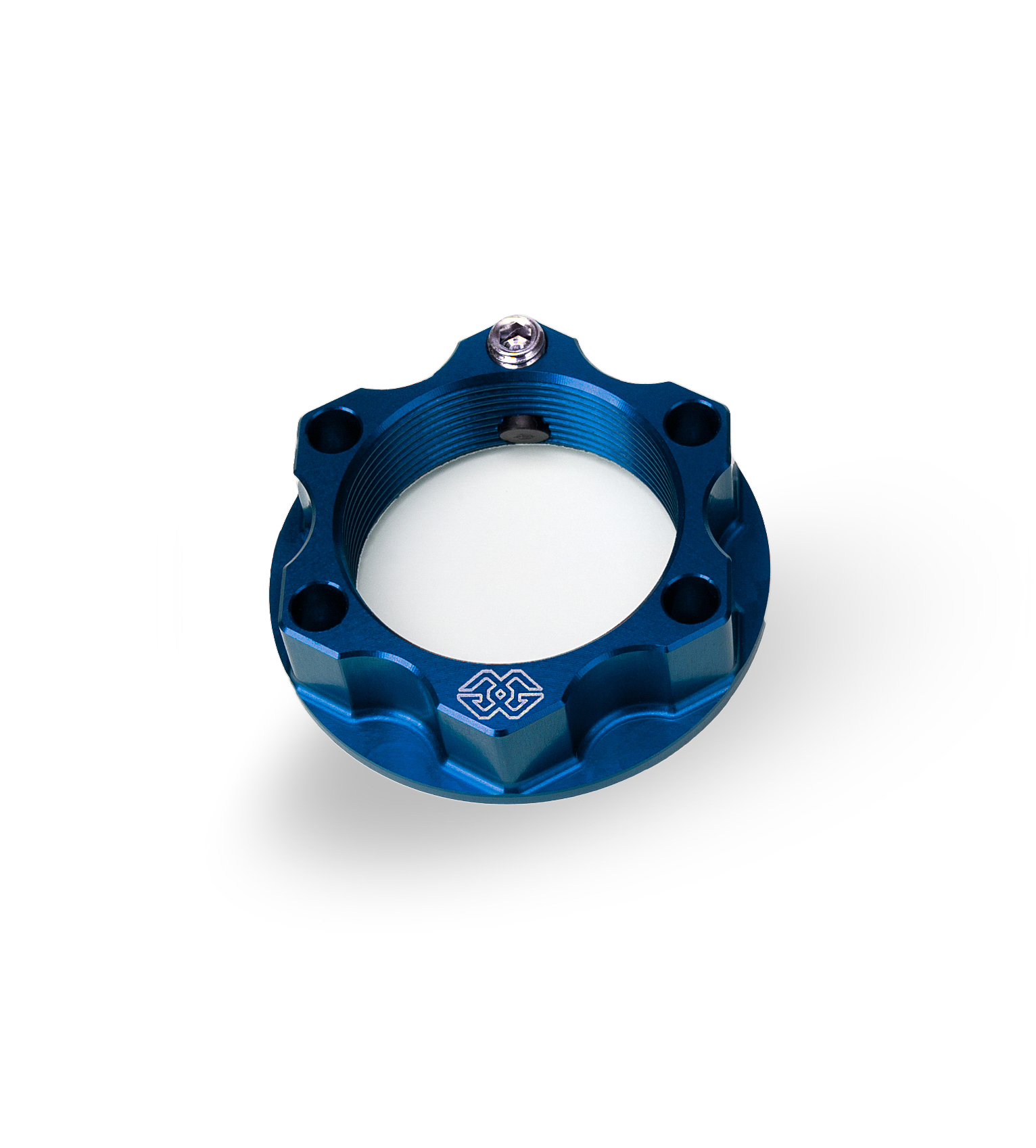Sicherheitsmutter ACMA aluminium M25X1,0  KIT blau